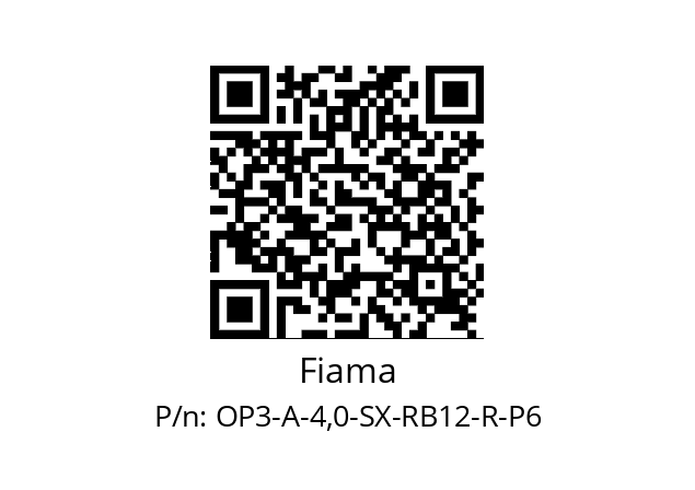   Fiama OP3-A-4,0-SX-RB12-R-P6