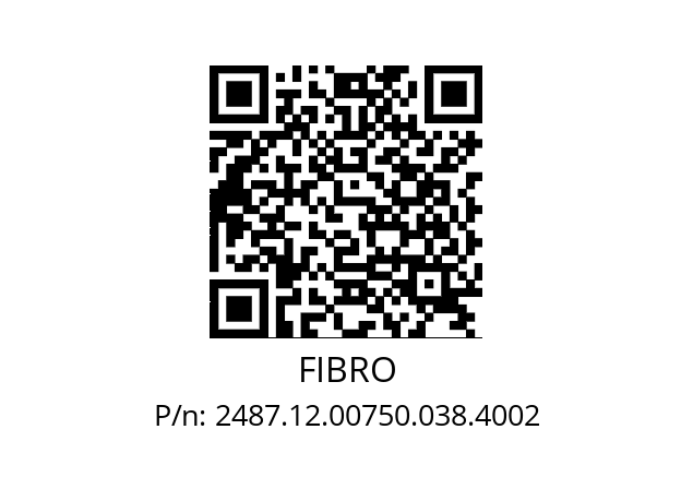   FIBRO 2487.12.00750.038.4002