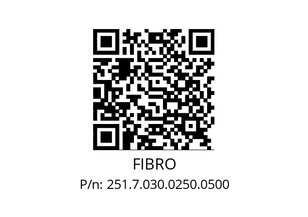   FIBRO 251.7.030.0250.0500