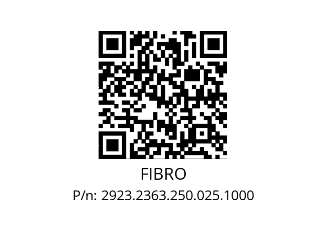   FIBRO 2923.2363.250.025.1000