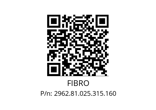   FIBRO 2962.81.025.315.160