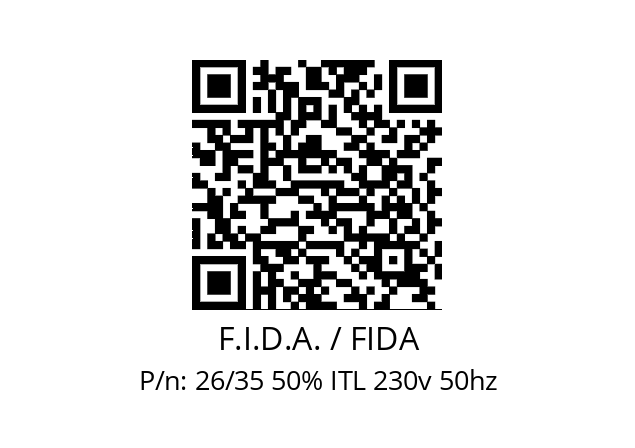   F.I.D.A. / FIDA 26/35 50% ITL 230v 50hz