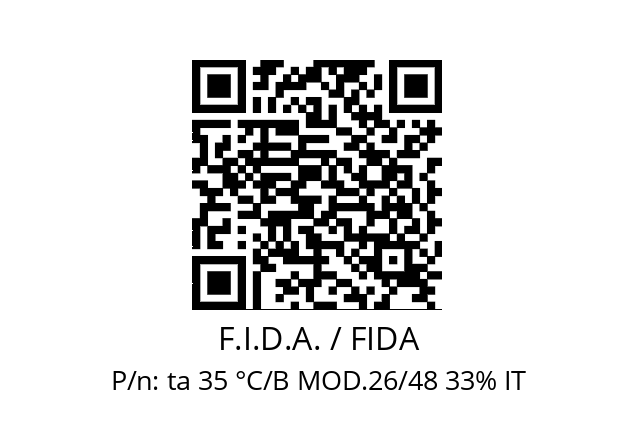   F.I.D.A. / FIDA ta 35 °C/B MOD.26/48 33% IT