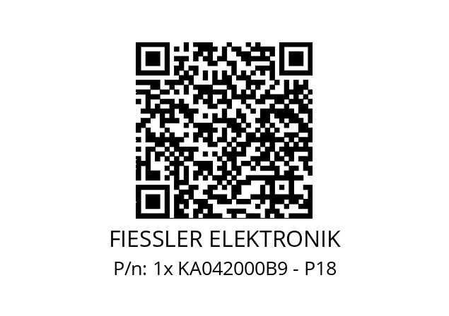   FIESSLER ELEKTRONIK 1x KA042000B9 - P18