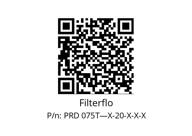   Filterflo PRD 075T—X-20-X-X-X