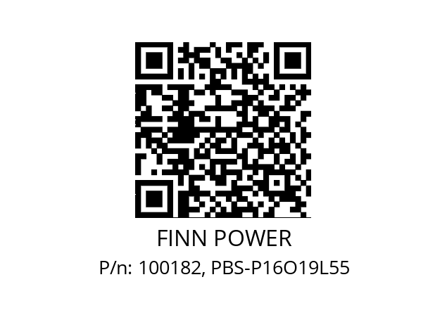   FINN POWER 100182, PBS-P16O19L55