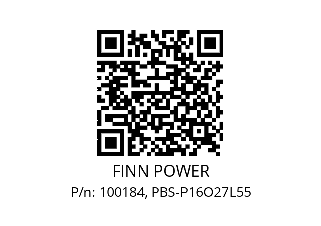   FINN POWER 100184, PBS-P16O27L55