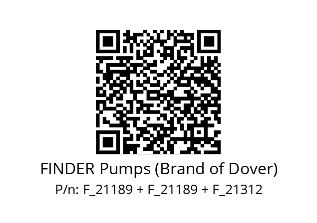   FINDER Pumps (Brand of Dover) F_21189 + F_21189 + F_21312