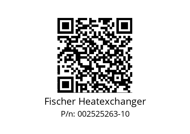   Fischer Heatexchanger 002525263-10