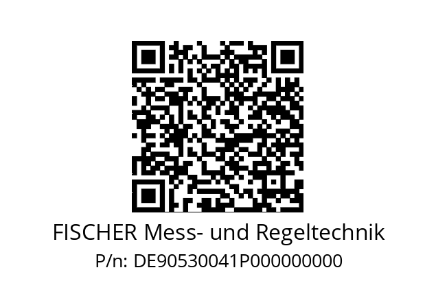   FISCHER Mess- und Regeltechnik DE90530041P000000000