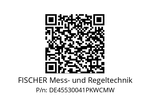   FISCHER Mess- und Regeltechnik DE45530041PKWCMW