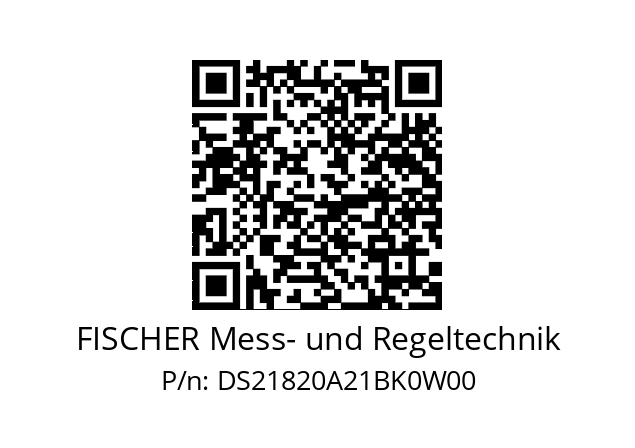   FISCHER Mess- und Regeltechnik DS21820A21BK0W00