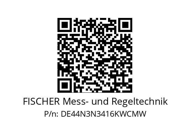   FISCHER Mess- und Regeltechnik DE44N3N3416KWCMW