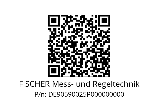   FISCHER Mess- und Regeltechnik DE90590025P000000000