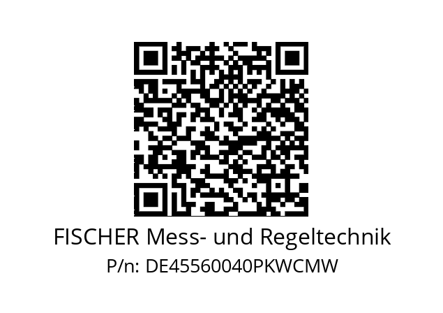   FISCHER Mess- und Regeltechnik DE45560040PKWCMW