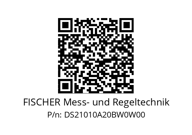   FISCHER Mess- und Regeltechnik DS21010A20BW0W00