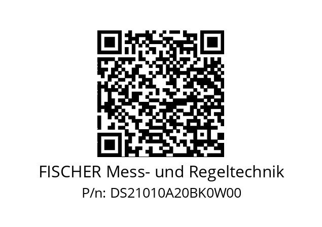   FISCHER Mess- und Regeltechnik DS21010A20BK0W00