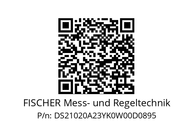   FISCHER Mess- und Regeltechnik DS21020A23YK0W00D0895