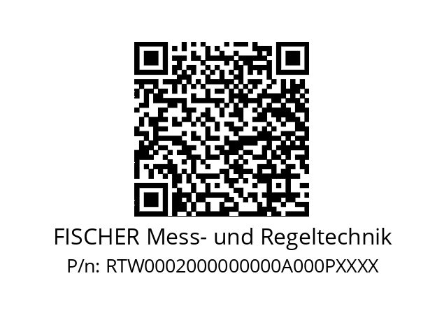   FISCHER Mess- und Regeltechnik RTW0002000000000A000PXXXX