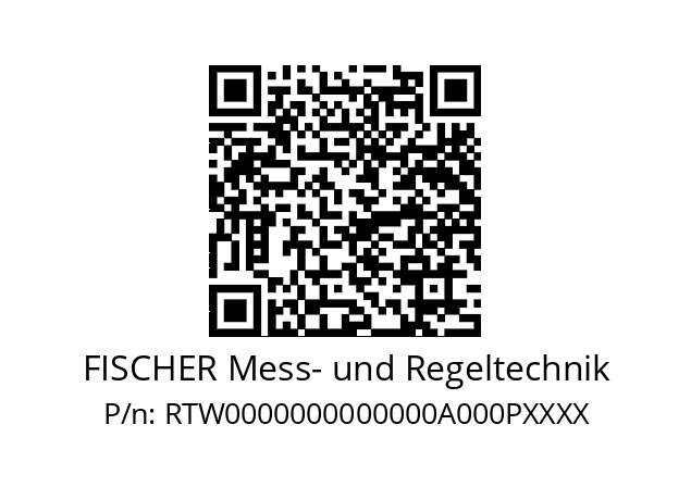   FISCHER Mess- und Regeltechnik RTW0000000000000A000PXXXX