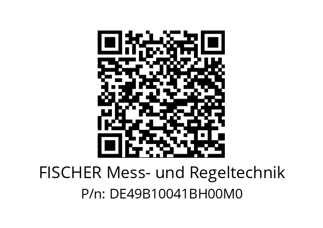   FISCHER Mess- und Regeltechnik DE49B10041BH00M0