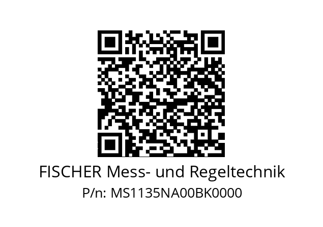   FISCHER Mess- und Regeltechnik MS1135NA00BK0000