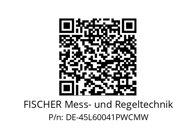   FISCHER Mess- und Regeltechnik DE-45L60041PWCMW