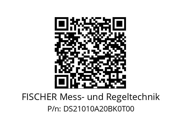   FISCHER Mess- und Regeltechnik DS21010A20BK0T00