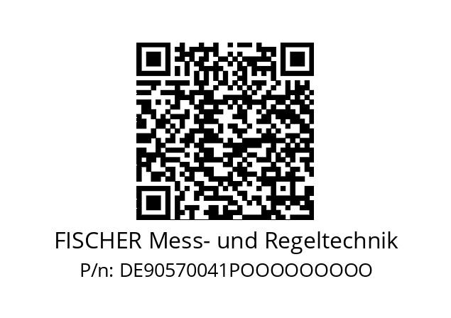   FISCHER Mess- und Regeltechnik DE90570041POOOOOOOOO