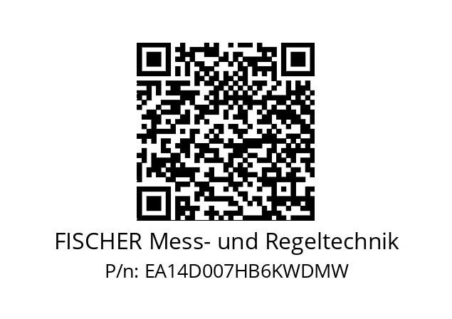   FISCHER Mess- und Regeltechnik EA14D007НВ6KWDMW