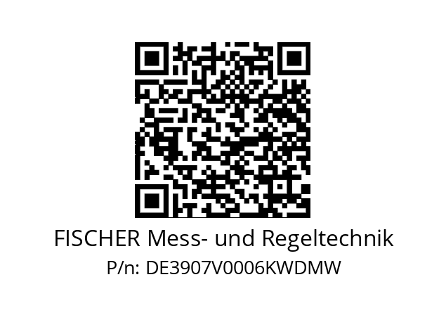   FISCHER Mess- und Regeltechnik DE3907V0006KWDMW