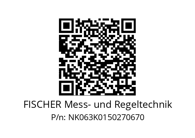   FISCHER Mess- und Regeltechnik NK063K0150270670