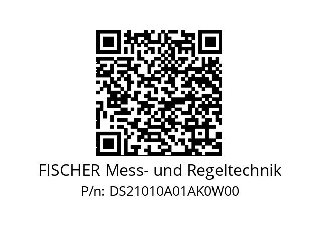   FISCHER Mess- und Regeltechnik DS21010A01AK0W00