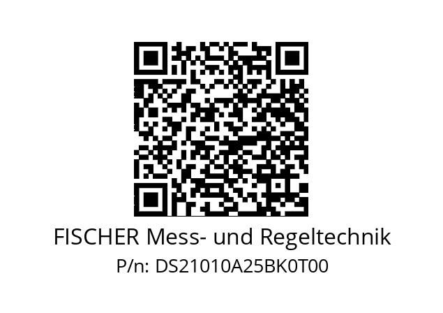   FISCHER Mess- und Regeltechnik DS21010A25BK0T00