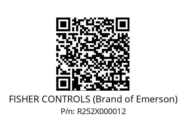   FISHER CONTROLS (Brand of Emerson) R252X000012