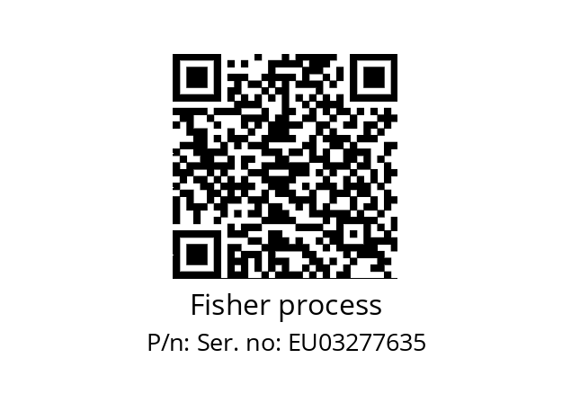   Fisher process Ser. no: EU03277635