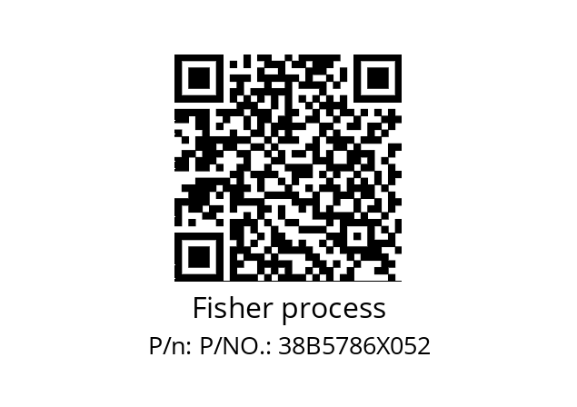   Fisher process P/NO.: 38B5786X052