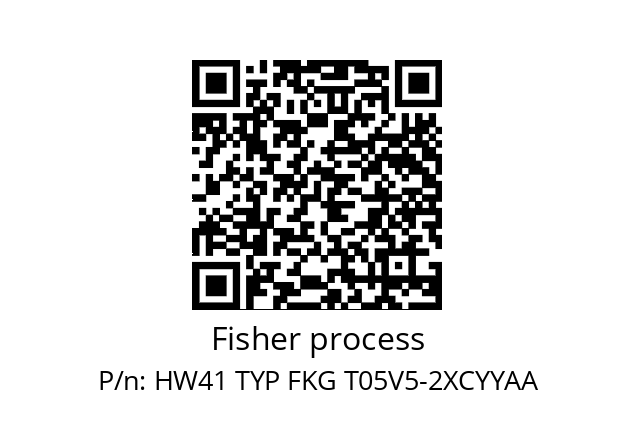   Fisher process HW41 TYP FKG T05V5-2XCYYAA