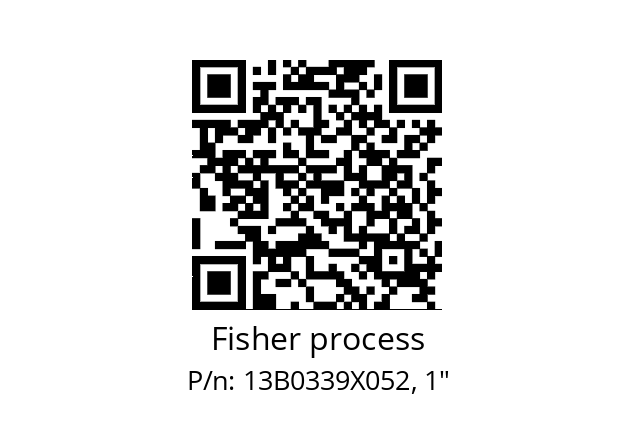   Fisher process 13B0339X052, 1"