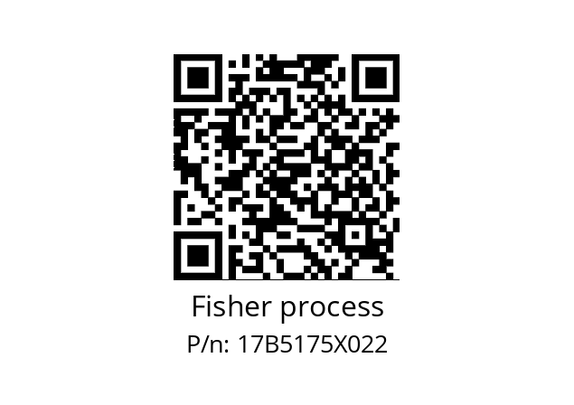   Fisher process 17B5175X022