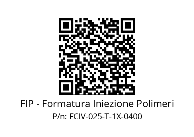   FIP - Formatura Iniezione Polimeri FCIV-025-T-1X-0400