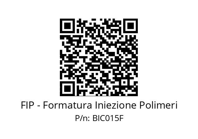   FIP - Formatura Iniezione Polimeri BIC015F