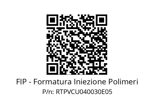   FIP - Formatura Iniezione Polimeri RTPVCU040030E05