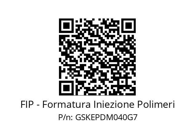   FIP - Formatura Iniezione Polimeri GSKEPDM040G7