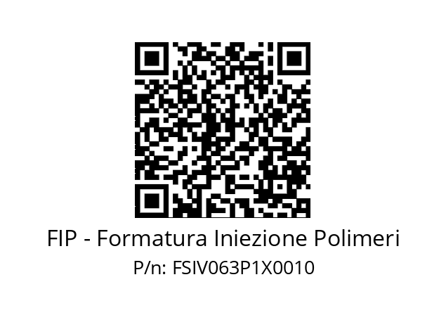   FIP - Formatura Iniezione Polimeri FSIV063P1X0010