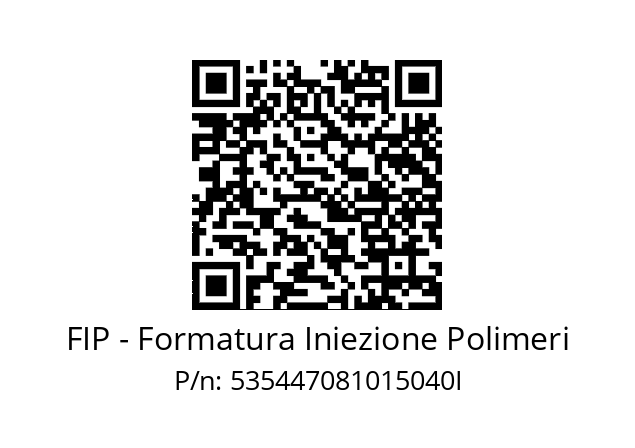   FIP - Formatura Iniezione Polimeri 535447081015040I