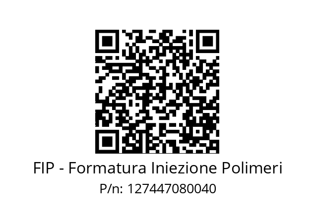   FIP - Formatura Iniezione Polimeri 127447080040