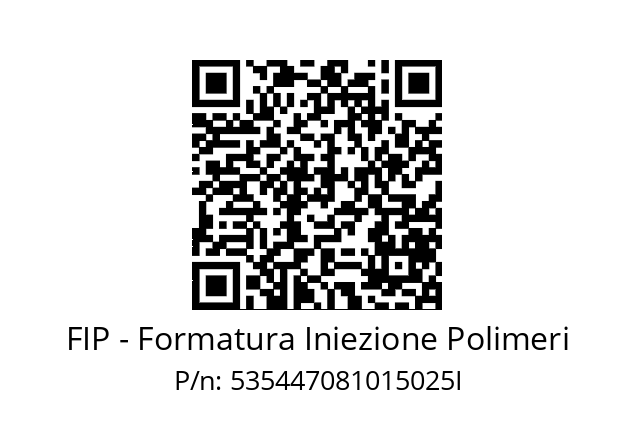   FIP - Formatura Iniezione Polimeri 535447081015025I