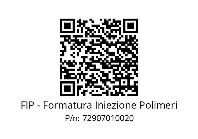   FIP - Formatura Iniezione Polimeri 72907010020