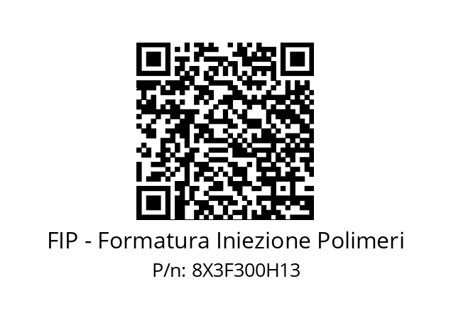   FIP - Formatura Iniezione Polimeri 8X3F300H13